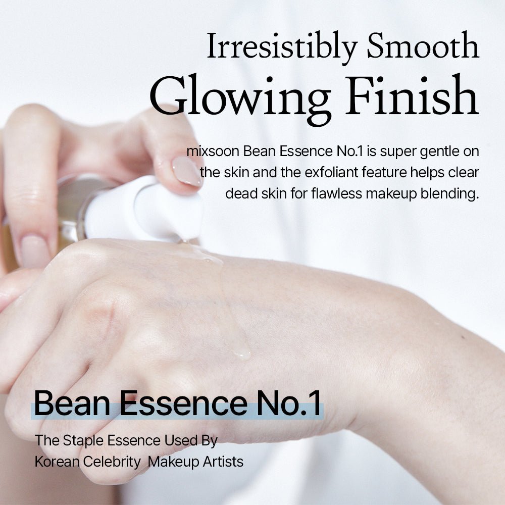 mixsoon Bean Essence being dispensed onto the back of a hand