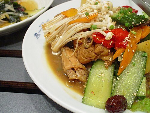 Andong jjimdak braised chicken, the signature food near Andong Hahoe Village