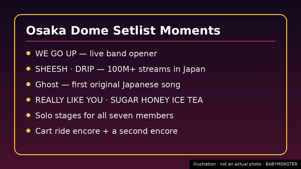 BABYMONSTER album and setlist information card