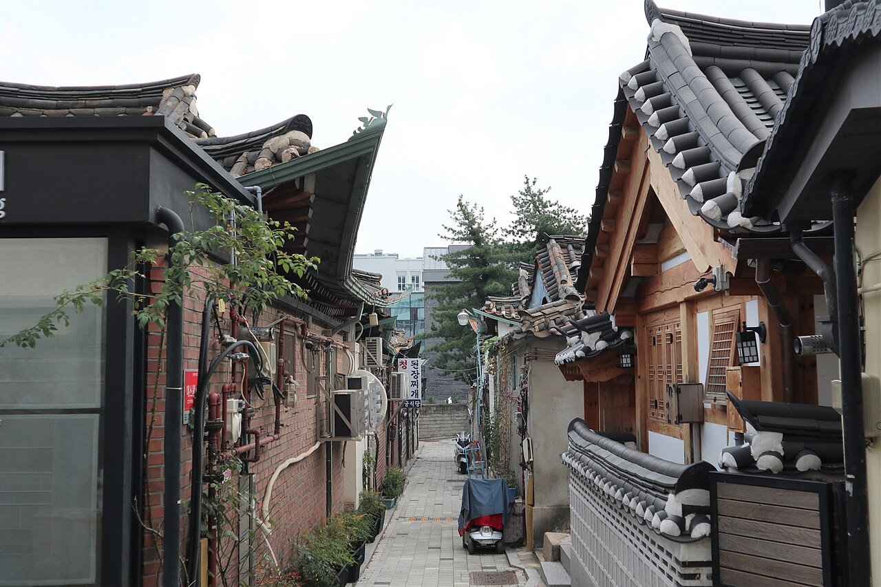 Bukchon hanok alley a short walk from Cafe Onion Anguk