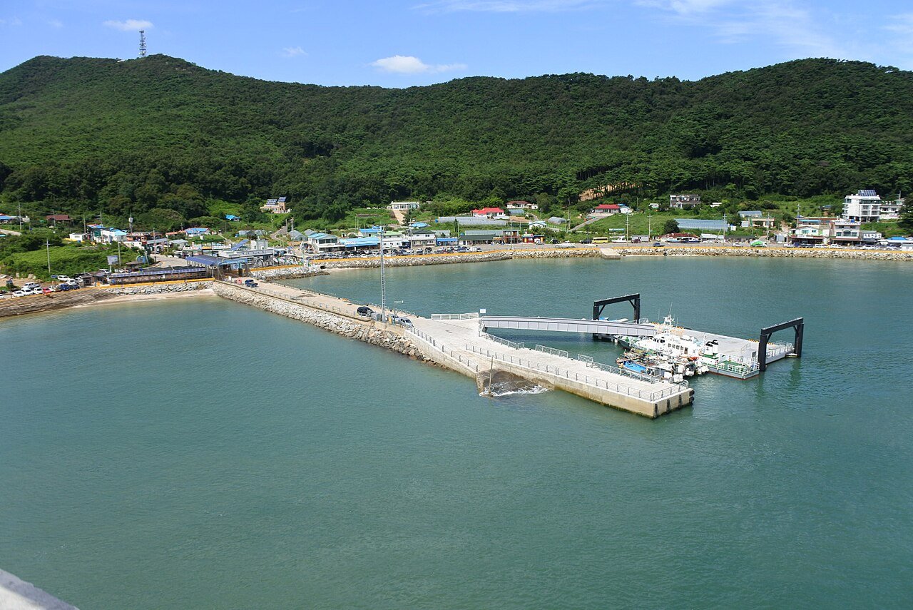 Harbor and breakwater at Deokjeokdo Island