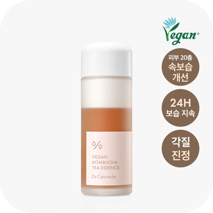 Dr. Ceuracle Vegan Kombucha Tea Essence 150 ml bottle with cream and tea layers