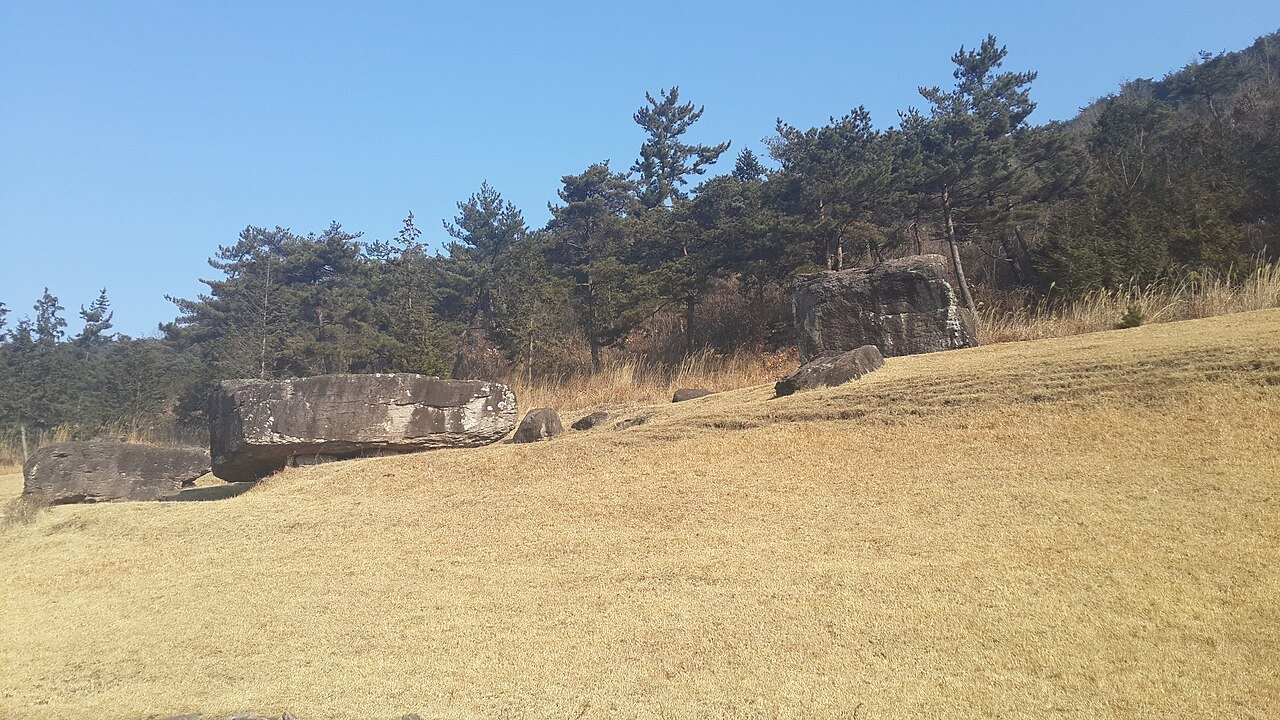 Ancient dolmen on a hillside on Ganghwa Island