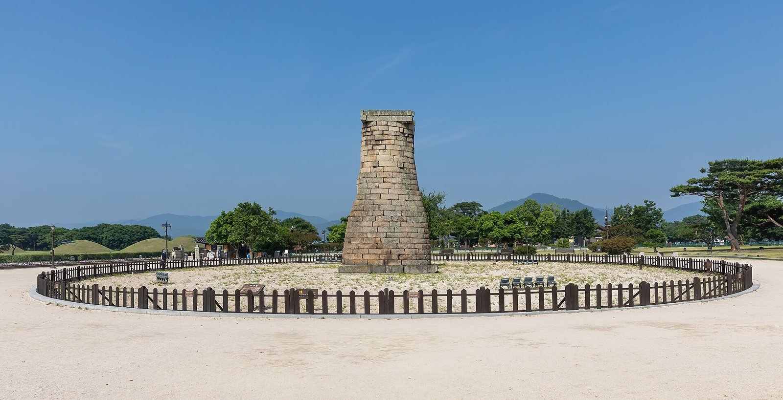 Cheomseongdae Observatory under blue sky in Gyeongju