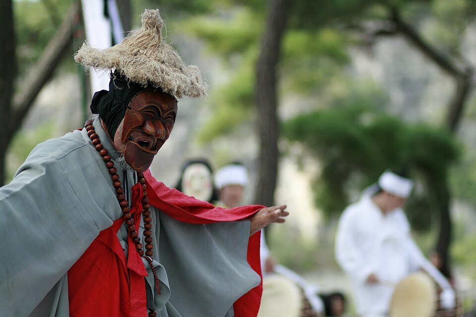 Hahoe Byeolsingut mask dance performance in Andong Hahoe Village