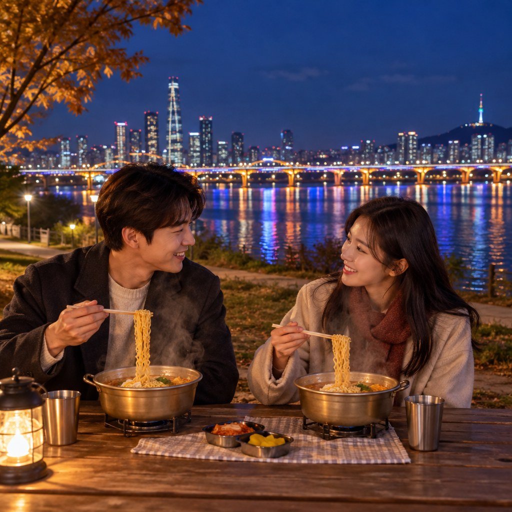 Hangang Night Views & Ramyeon: A Romantic Seoul River Date