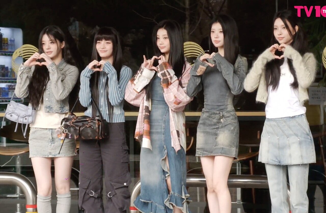 ILLIT arriving at KBS Music Bank, March 2024