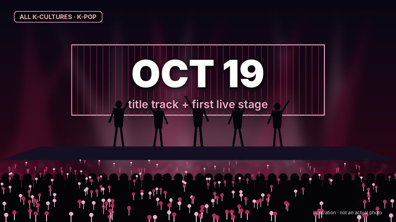 IVE — OCT 19: title track + first live stage (illustration)