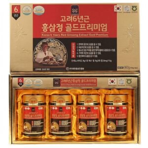 Korean red ginseng extract Gold Premium gift set with four 240g jars