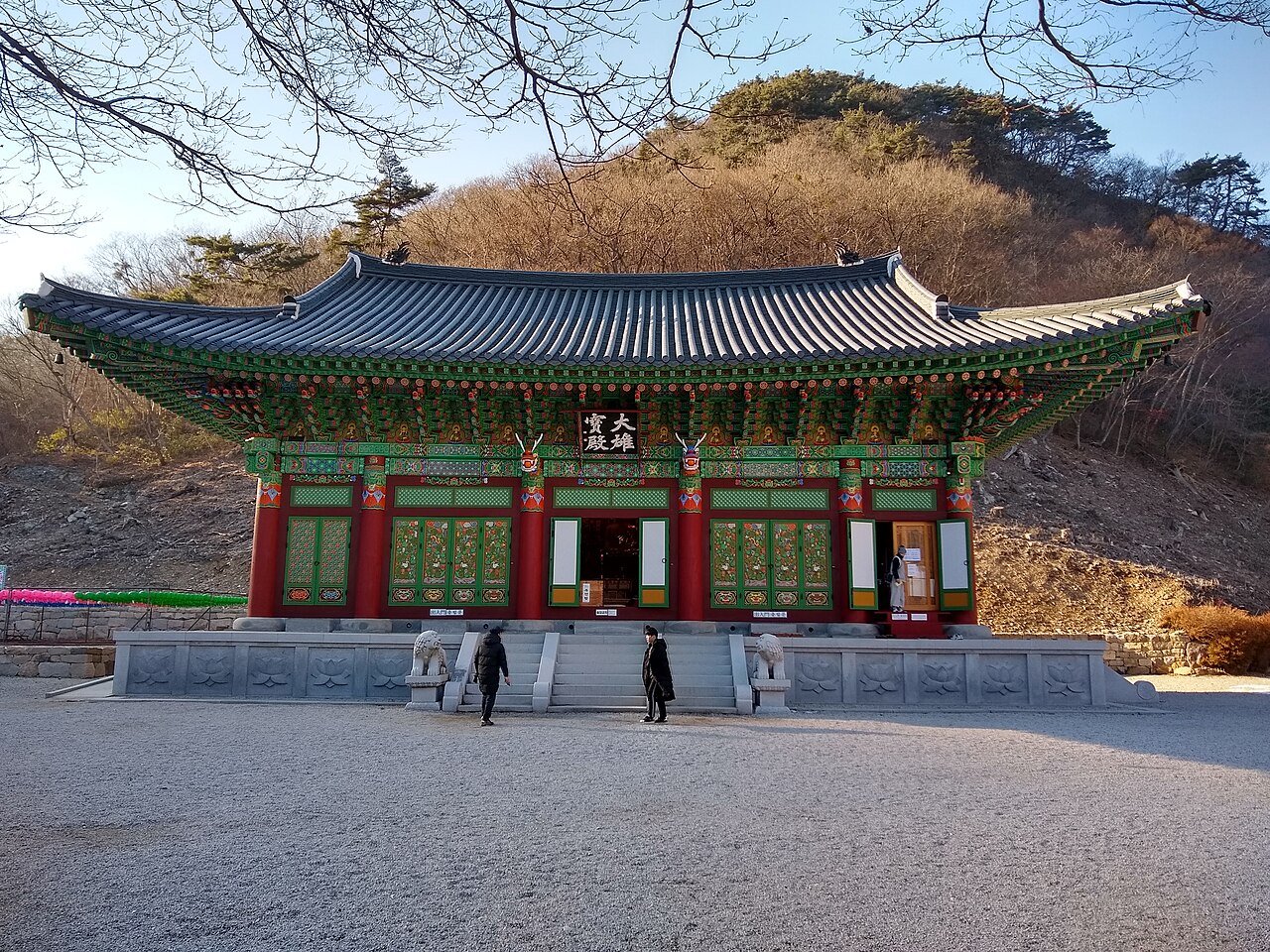 Main hall of Naejangsa Temple at the foot of Naejangsan mountain