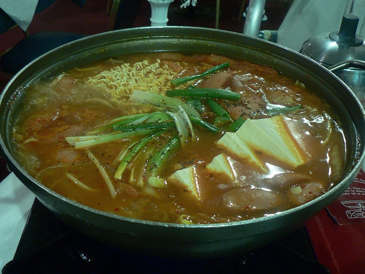 Johnson-tang (budae jjigae army stew), a classic Korean dish served at Bada Sikdang