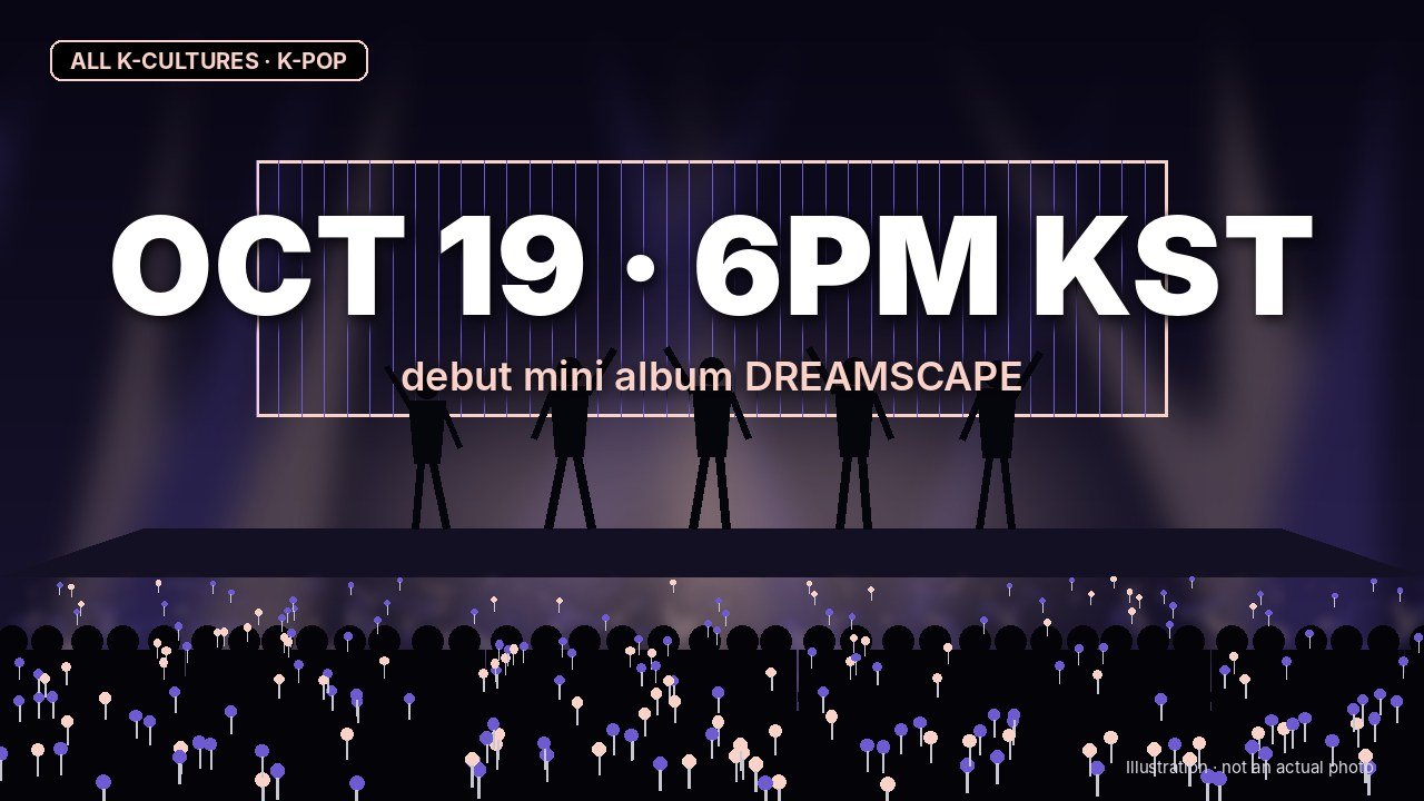 SEVENTEEN JxJ — OCT 19 · 6PM KST: debut mini album DREAMSCAPE (illustration)