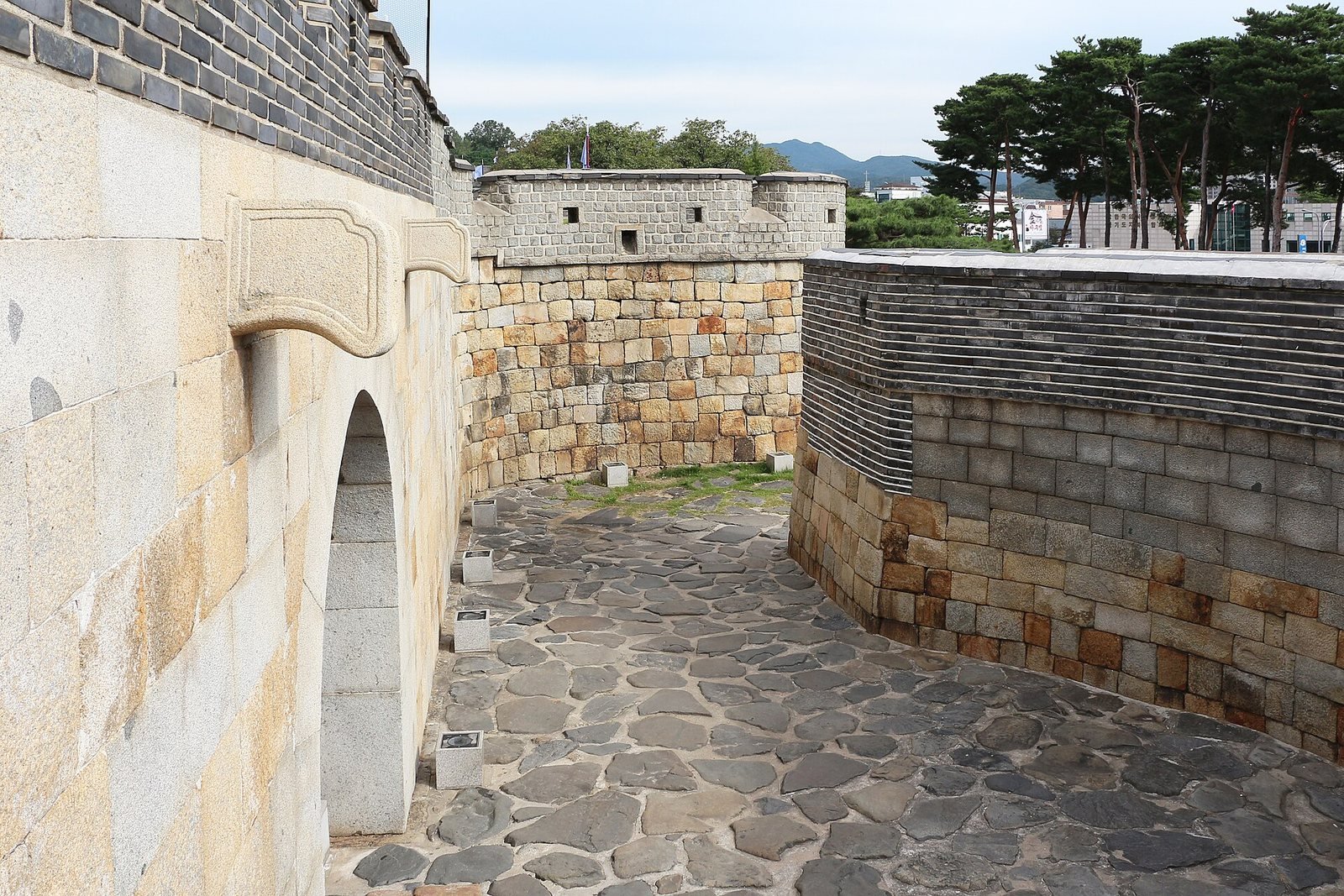 Arched passage in the Hwaseong Fortress wall