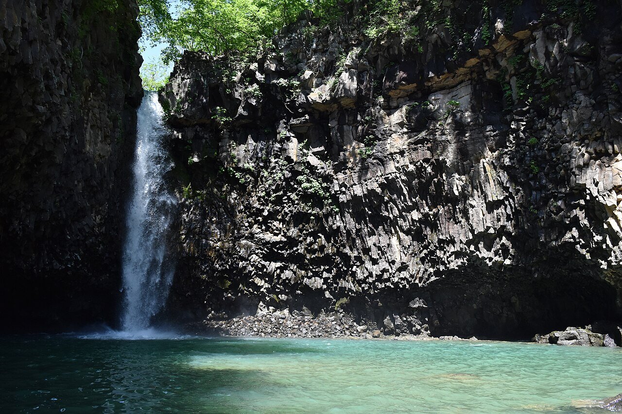 Basalt columns at Jaein Falls in Yeoncheon